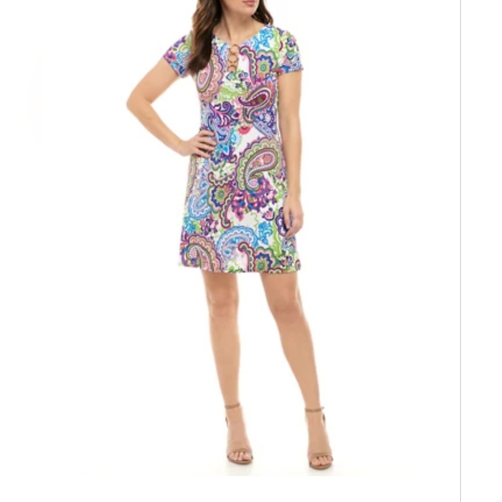 Ivy Road Floral Paisley Print A line Dress Womens‎ Medium